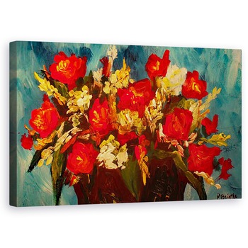 Tablou canvas - Patricia Brintle - Trandafiri, 60 x 100 cm Tablou canvas - Patricia Brintle - Trandafiri, 60 x 100 cm