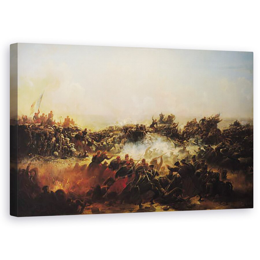 Tablou canvas - Jean Charles Langlois - Batalia de la Sebastopol, partea dreapta a tripticului, 50 x 80 cm