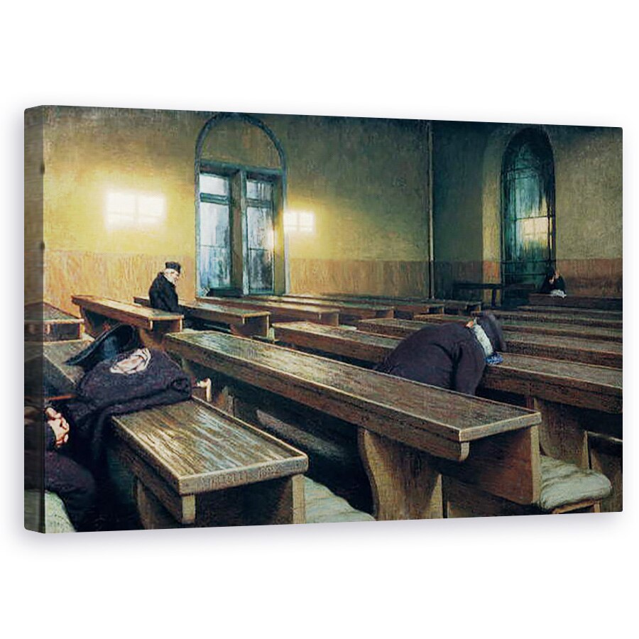 Tablou canvas - Angelo Morbelli - Sarbatoarea de la Pio Albergo Trivulzio, 60 x 100 cm