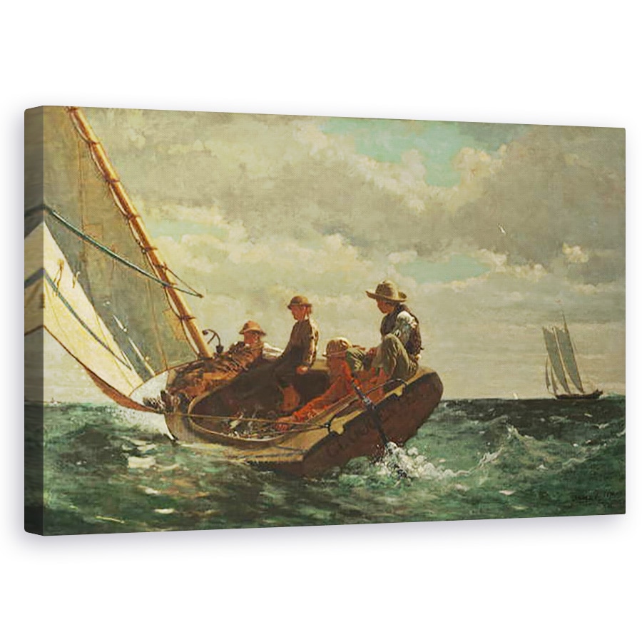 Tablou canvas - Winslow Homer - Breezing Up Un vant echitabil 1873-76 , 60 x 100 cm