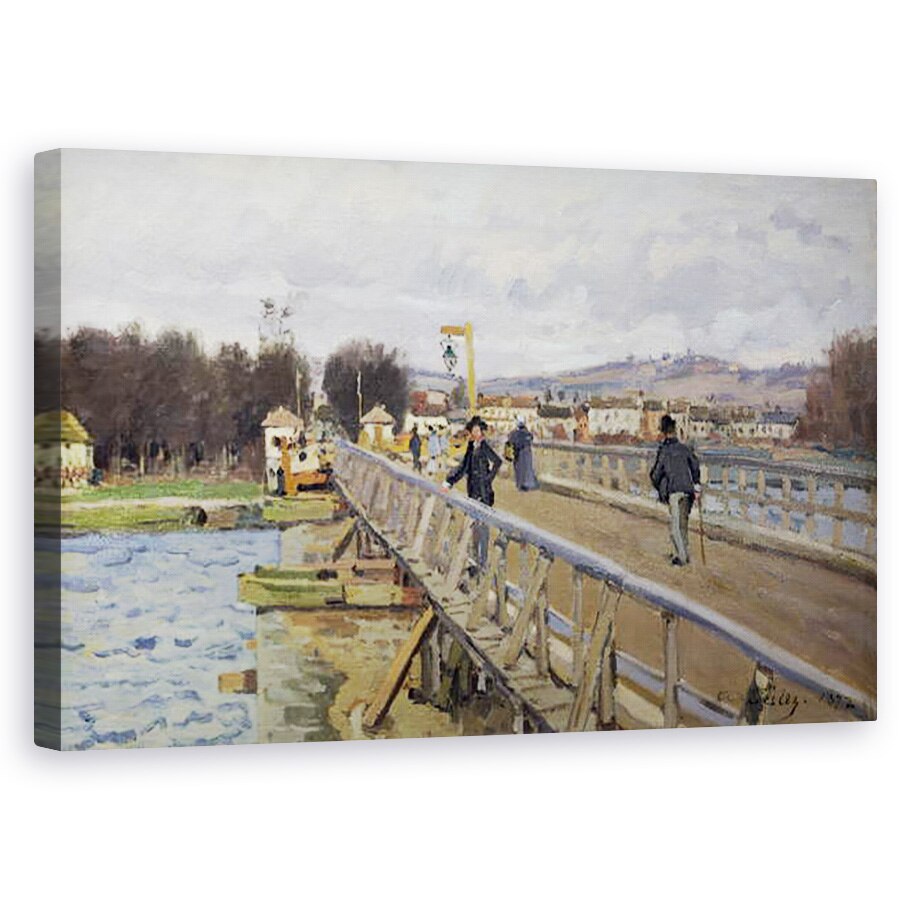 Tablou canvas - Alfred Sisley - Podul de pasarela la Argenteuil, 60 x 100 cm