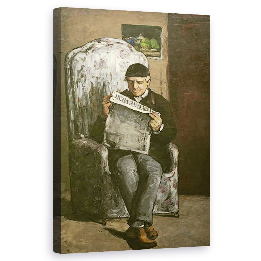 Tablou canvas - Paul Cezanne - Tatal artistului, citind LÉvénement, 50 x 80 cm