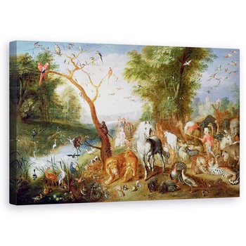 Tablou canvas - Jan van the Younger Kessel - Animalele care intra in Arca lui Noe , 50 x 80 cm Tablou canvas - Jan van the Younger Kessel - Animalele care intra in Arca lui Noe , 50 x 80 cm