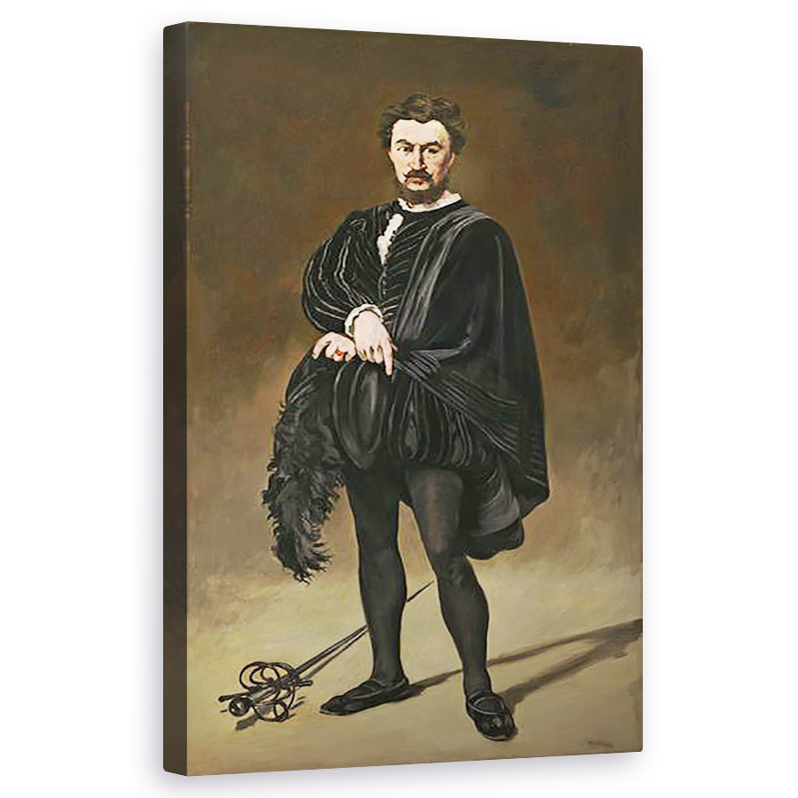 Tablou canvas - Edouard Manet - Actorul tragedian Rouviere ca Hamlet, 60 x 100 cm