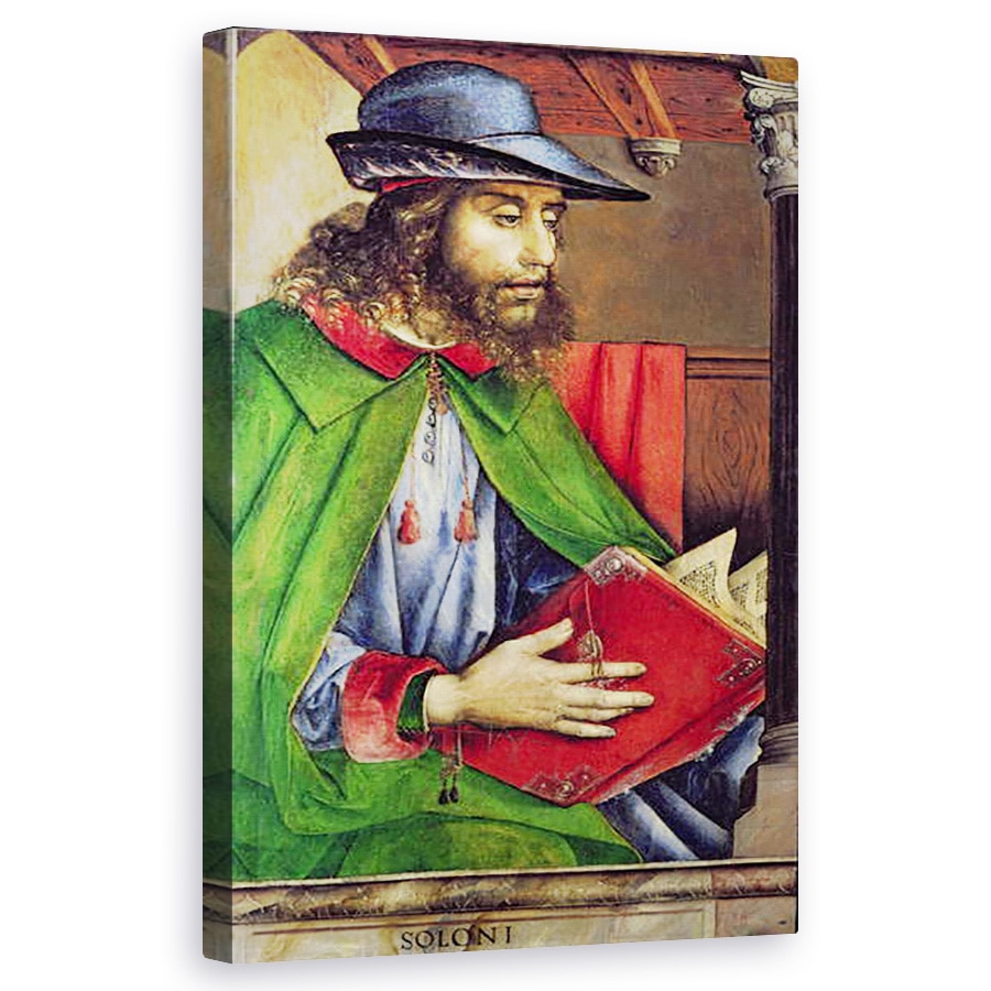 Tablou canvas - Joos van Gent - Portretul lui Solon 640-558 i.Hr. c.1475 , 50 x 80 cm