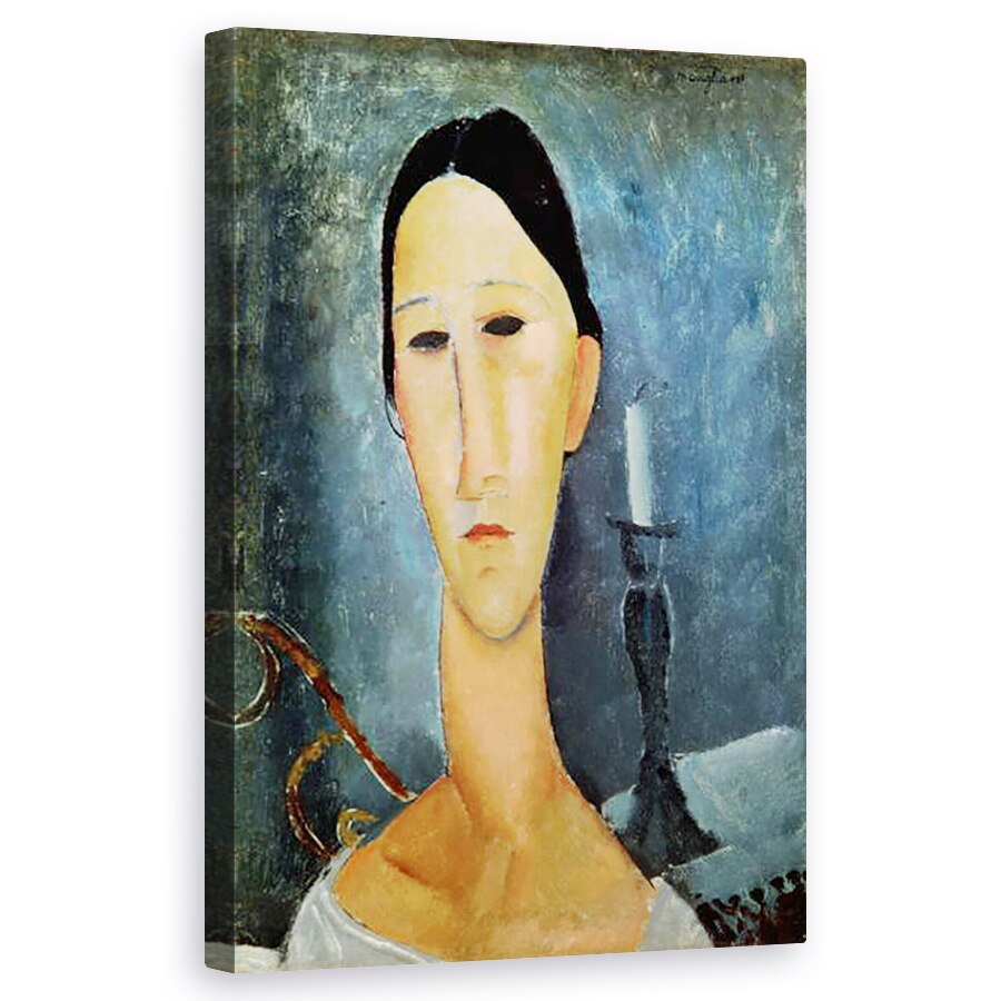 Tablou canvas - Amedeo Modigliani - Hanka Zborowska cu un sfesnic, 60 x 100 cm