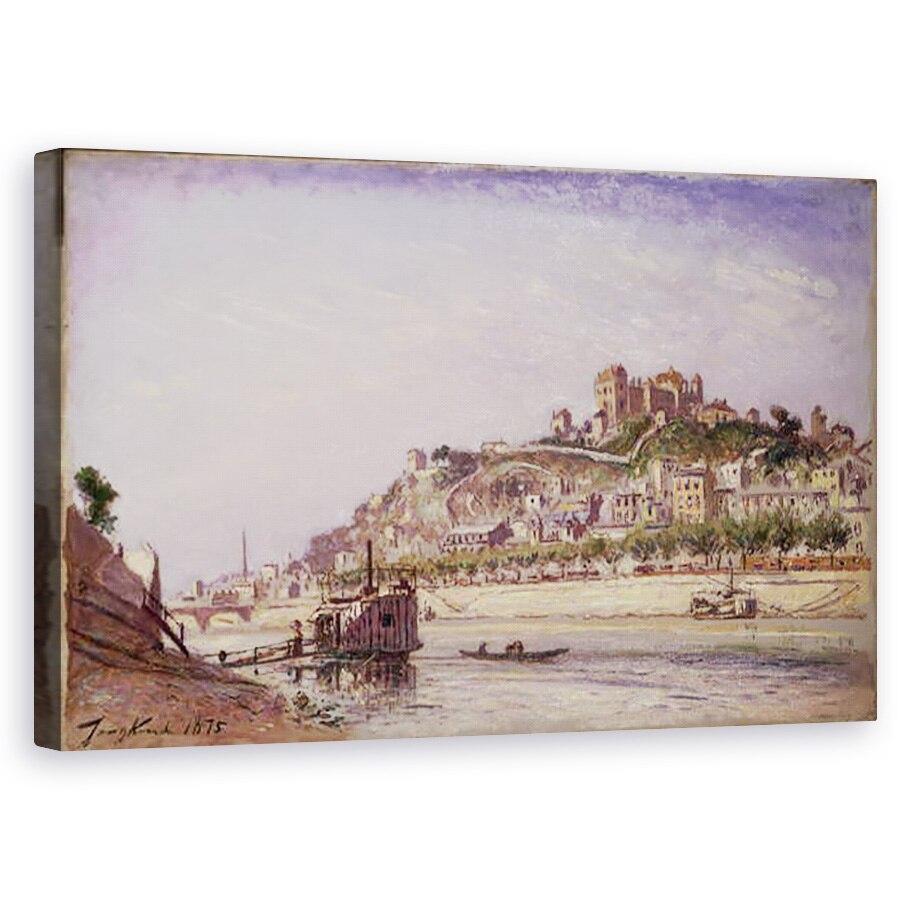 Tablou canvas - Johan-Barthold Jongkind - Saone la Lyons, 50 x 80 cm