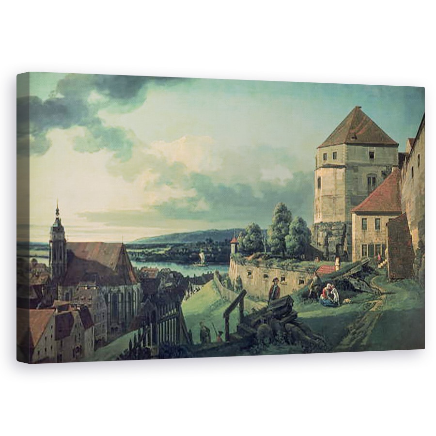 Tablou canvas - Bernardo Bellotto - Vedere din castel , 50 x 80 cm