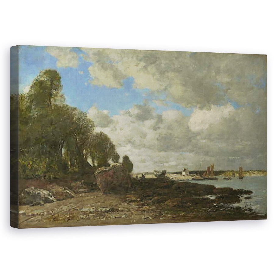 Tablou canvas - Eugene Louis Boudin - Plougastel, traversarea feribotului, 50 x 80 cm