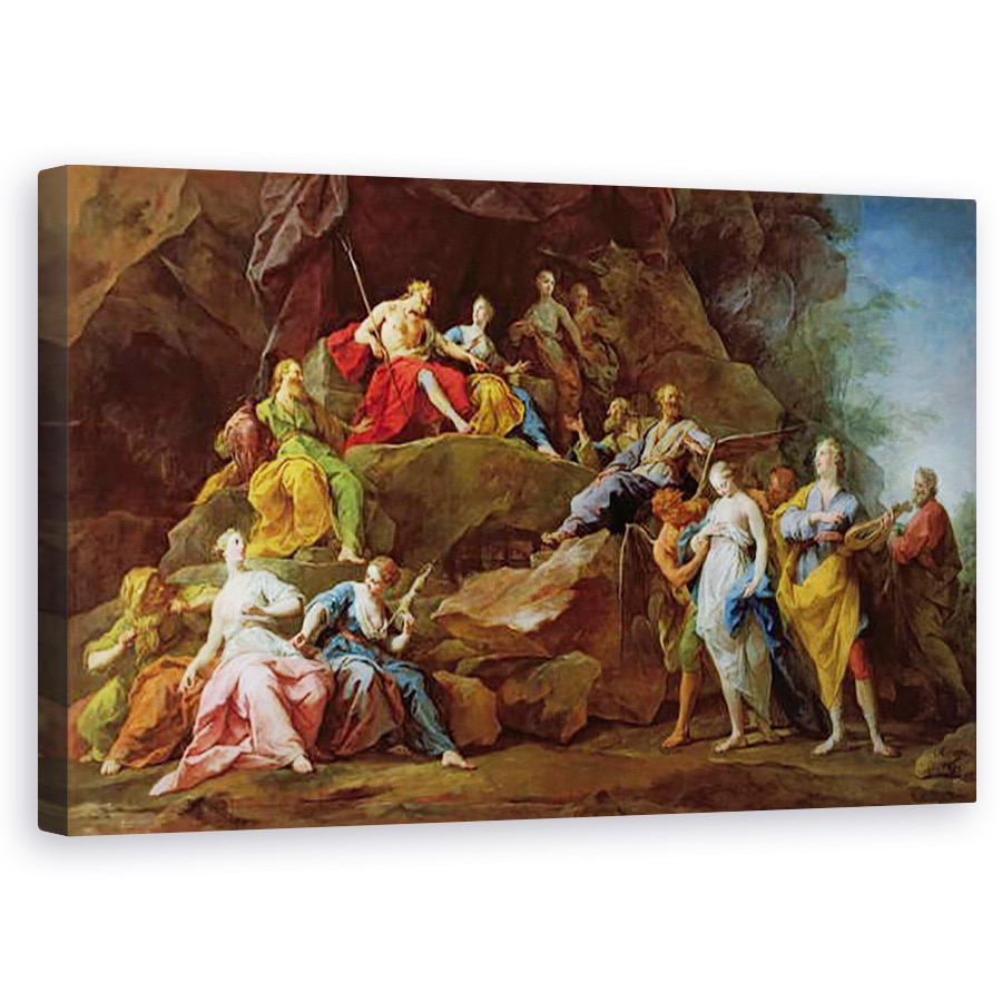 Tablou canvas - Jean II Restout - Orfeu in Lumea de Dincolo revendicand Euridice, sau Muzica, 50 x 80 cm