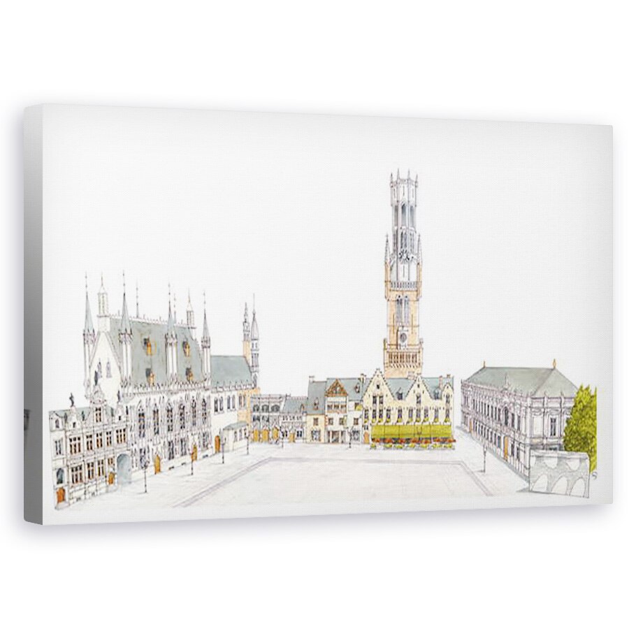 Tablou canvas - Fernando Aznar Cenamor - Piata Burg. Bruges, 60 x 100 cm
