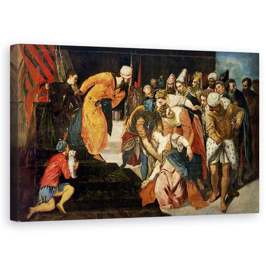 Tablou canvas - Jacopo Robusti Tintoretto - Esther inaintea lui Ahasuerus, 60 x 100 cm