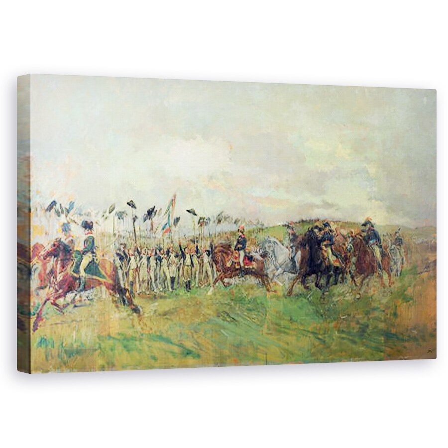 Tablou canvas - Jean-Louis Ernest Meissonier - Dimineata bataliei de la Castiglione, 5 august, 50 x 80 cm