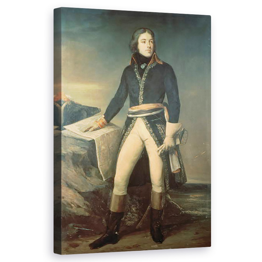 Tablou canvas - Ary Scheffer - Portretul Generalului Louis-Lazare Hoche 1768-97 , 60 x 100 cm