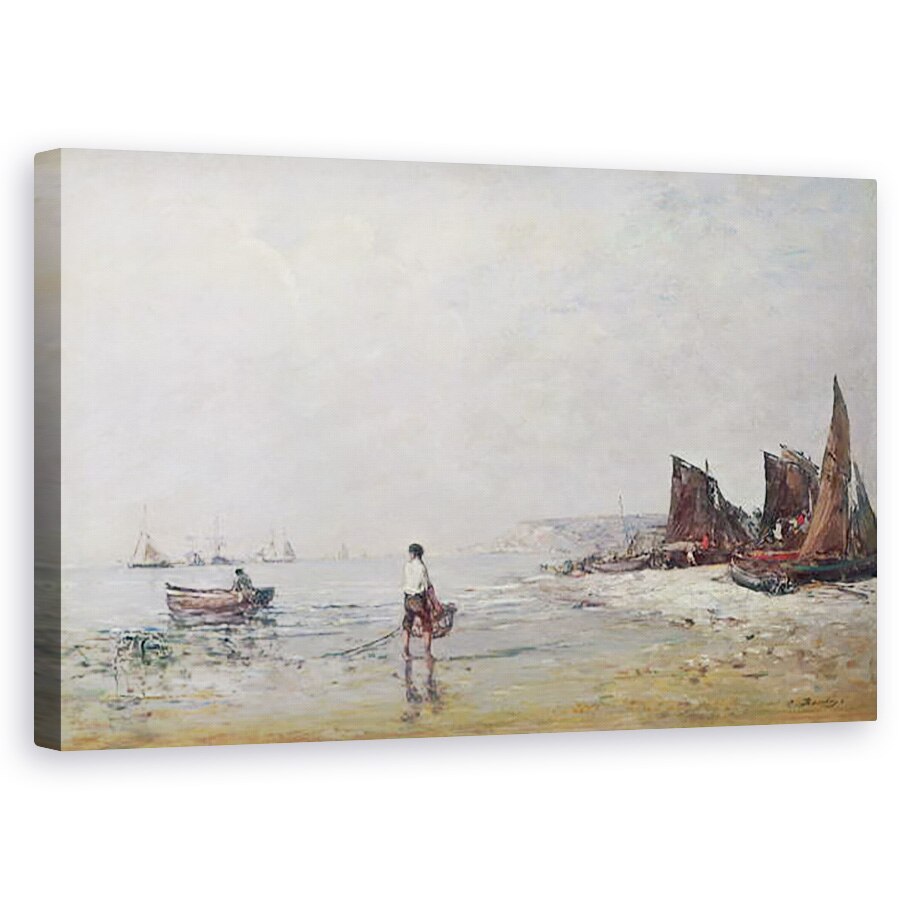 Tablou canvas - Eugene Louis Boudin - Pescar in Villerville, 50 x 80 cm