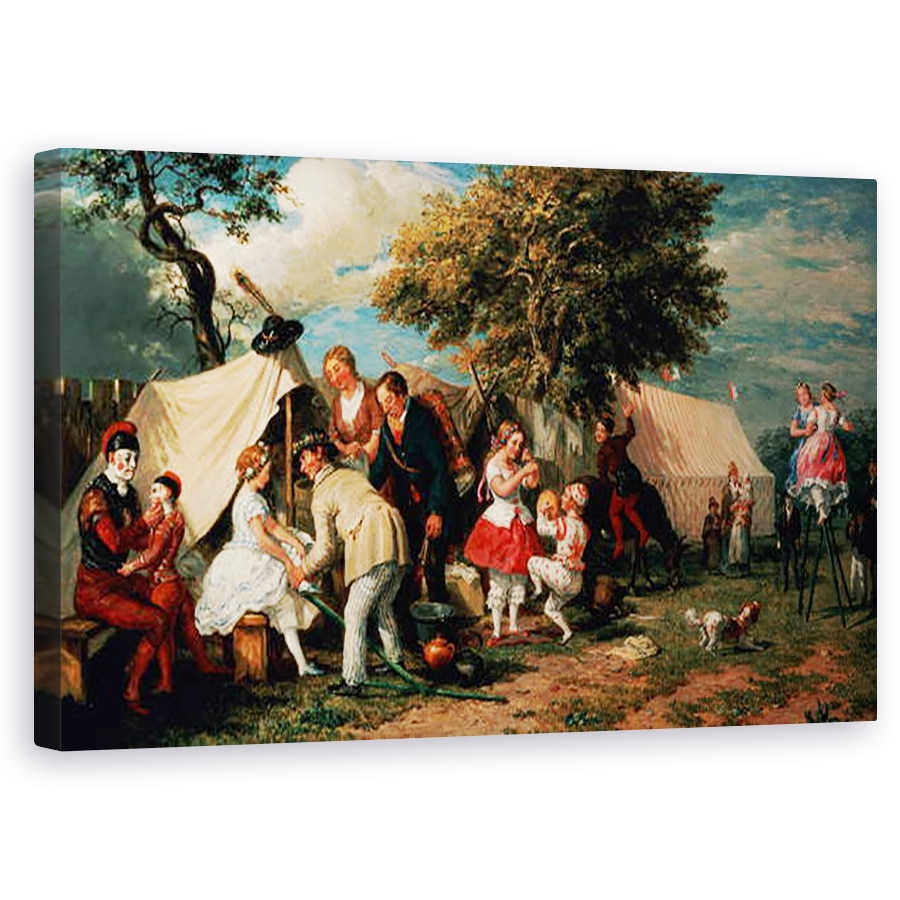 Tablou canvas - William Parrott - Tabara Acrobatilor, 60 x 100 cm