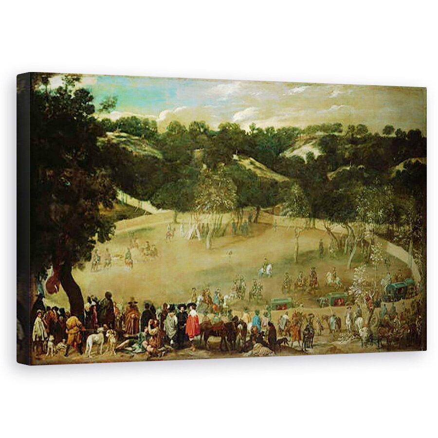 Tablou canvas - Diego Rodriguez de Silva y Velazquez - Philip IV Vanatoare de Mistret La Tela Real, 60 x 100 cm