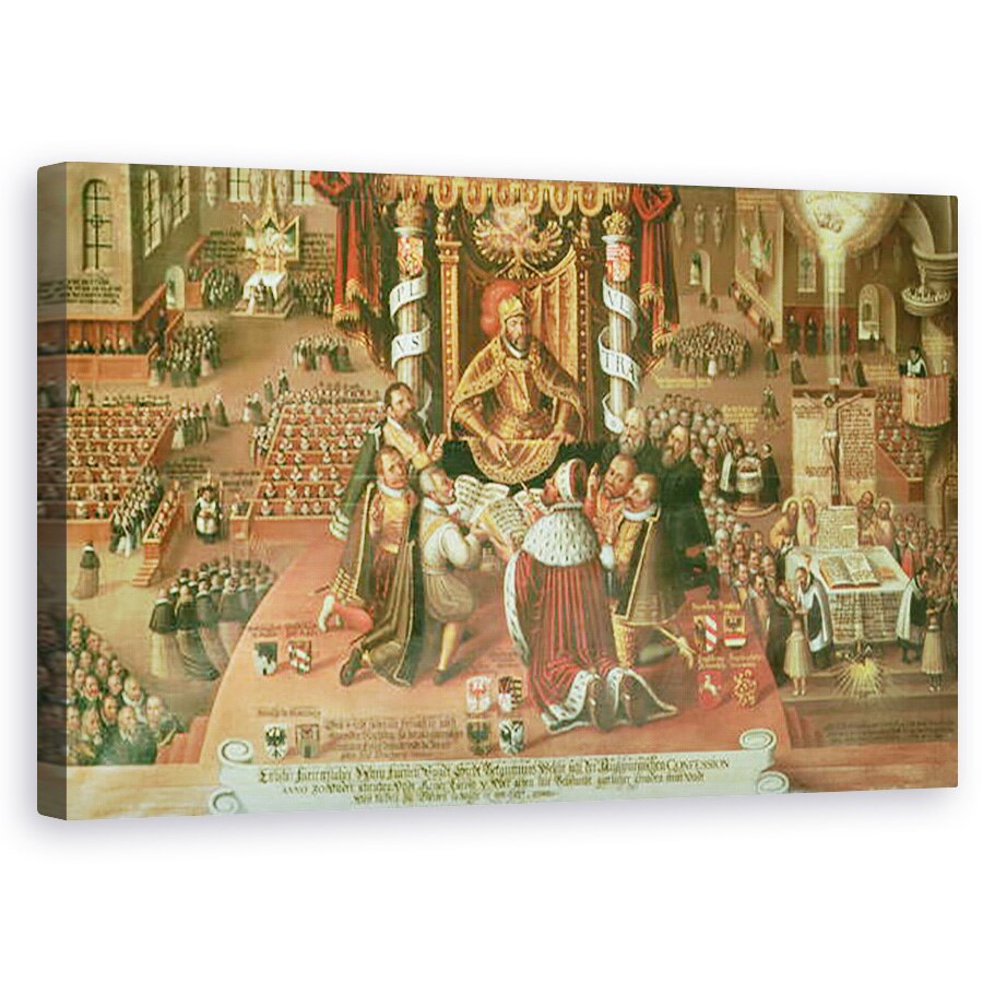 Tablou canvas - Scoala Germana - Livrarea Marturisirii Augsburg, 25 iunie 1530, 60 x 100 cm