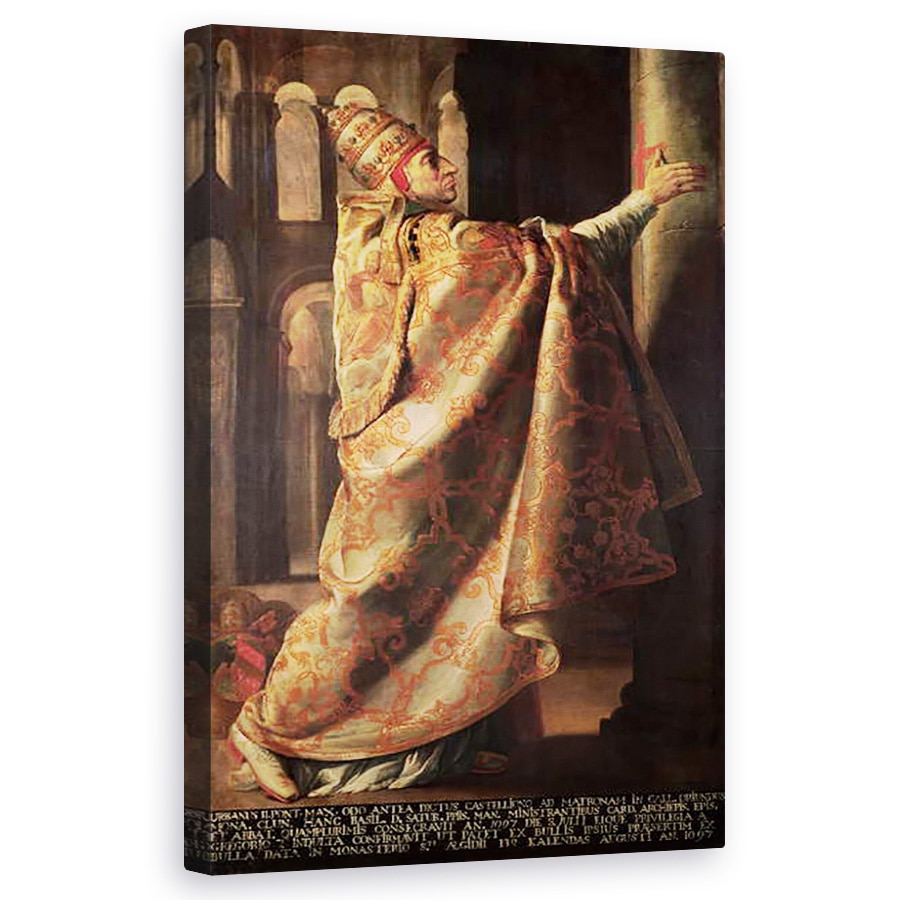 Tablou canvas - Antoine Rivalz - Papa Urban al II-lea c.1035-99 Sfintirea Bisericii Sfantul Sernin din Toulouse , 60 x 100 cm