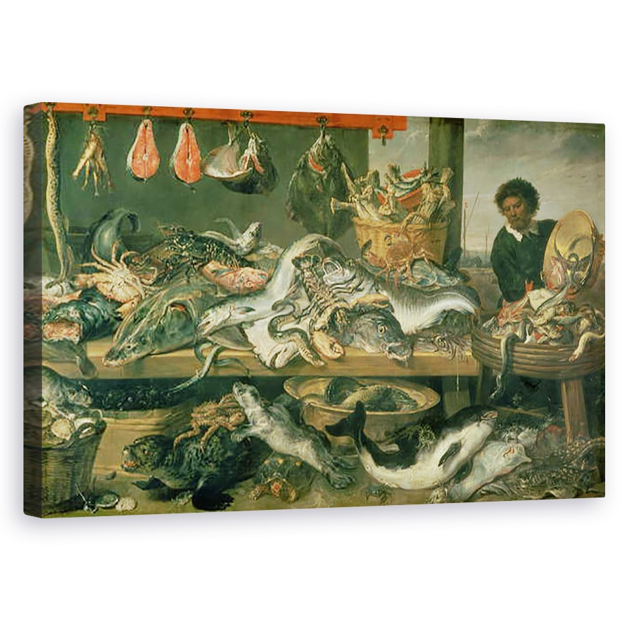 Tablou canvas - Frans Snyders - Piata de peste, 50 x 80 cm