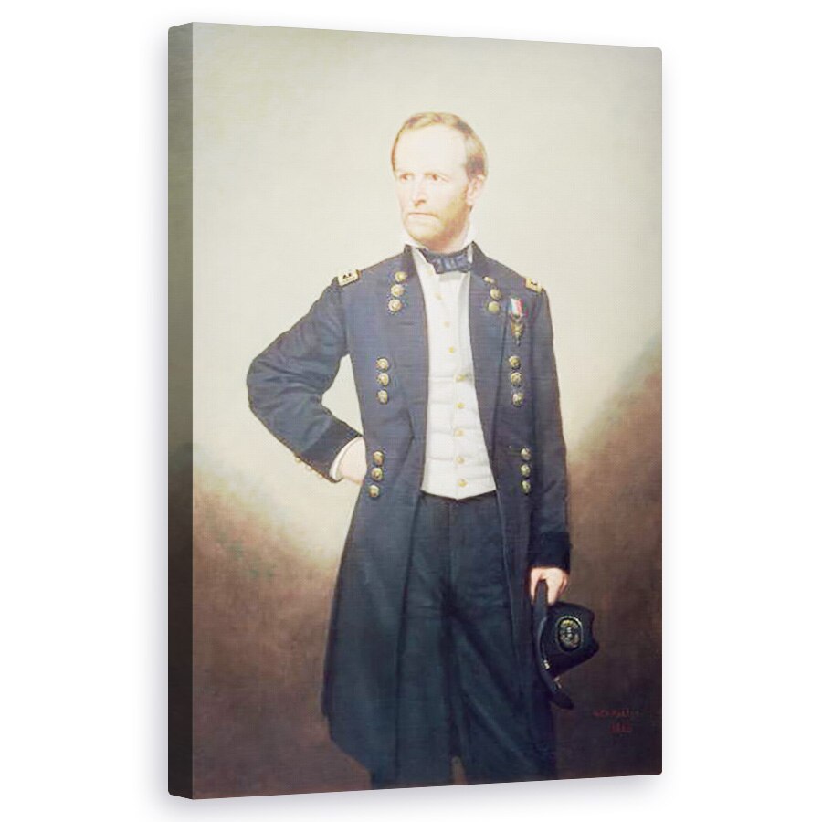 Tablou canvas - George Peter Alexander Healy - Generalul William Sherman 1820-91 1866 , 50 x 80 cm