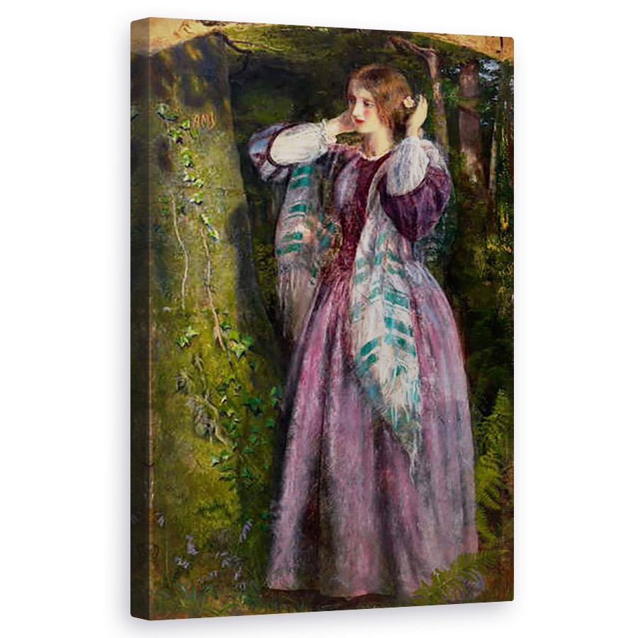 Tablou canvas - Arthur Hughes - Amy, studiaza pentru Long Engagement, 60 x 100 cm