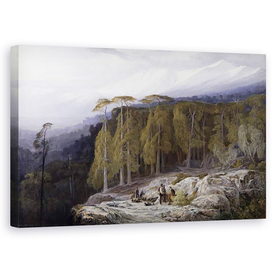 Tablou canvas - Edward Lear - Padurea Valdoniello, Corsica, 50 x 80 cm