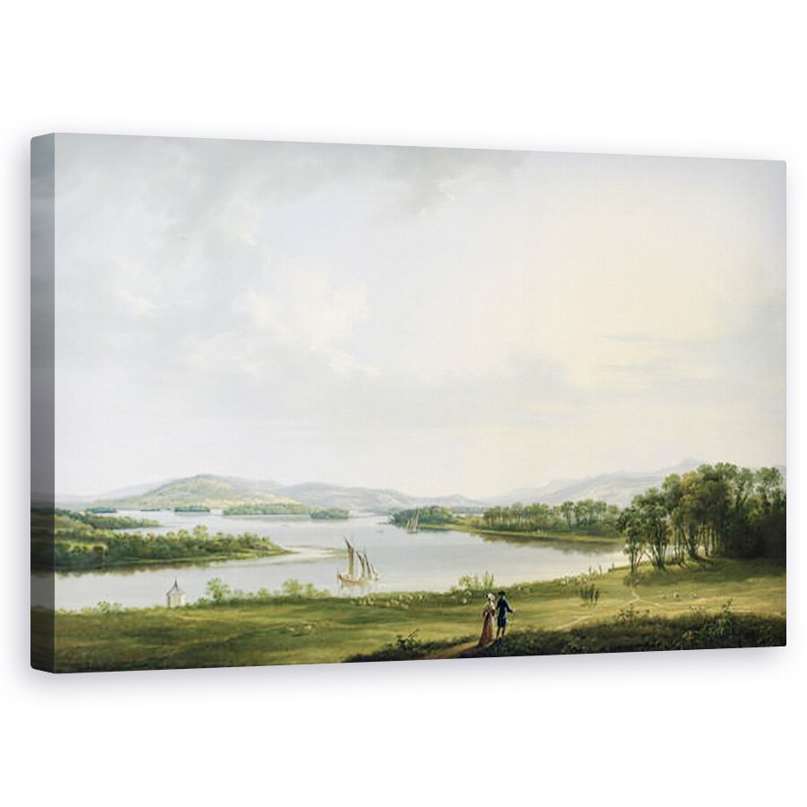 Tablou canvas - Thomas Roberts - O vedere de Knock Ninney si o parte din Lough Erne din Bellisle, County Fermanagh, 50 x 80 cm