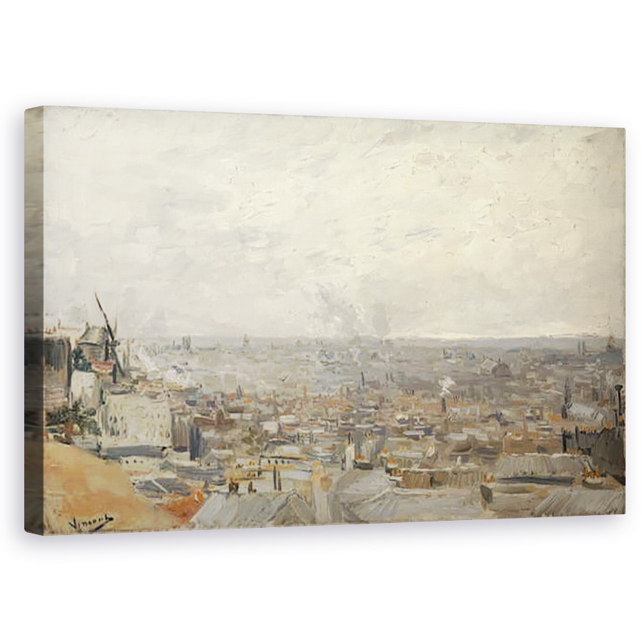 Tablou canvas - Vincent van Gogh - Vedere din Montmartre, 50 x 80 cm
