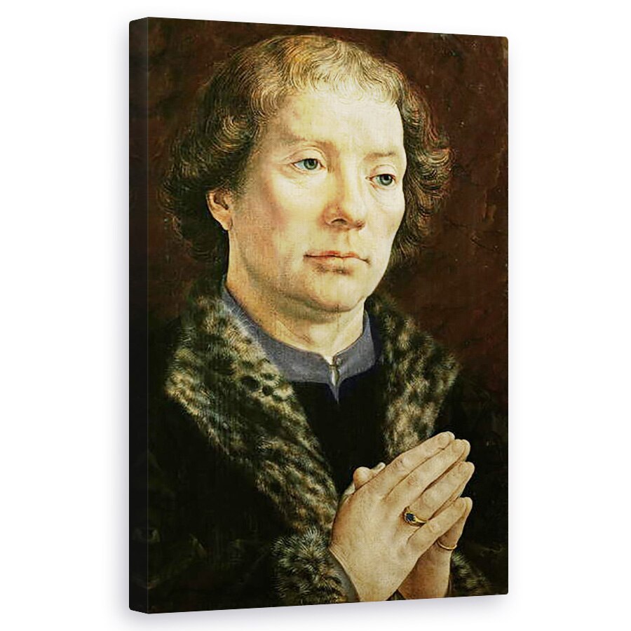 Tablou canvas - Jan Gossaert - Carondelet Diptych, panoul din stanga reprezentandu-l pe Jean Carondelet 1469-1545 decan al bisericii Besancon, 60 x 100 cm