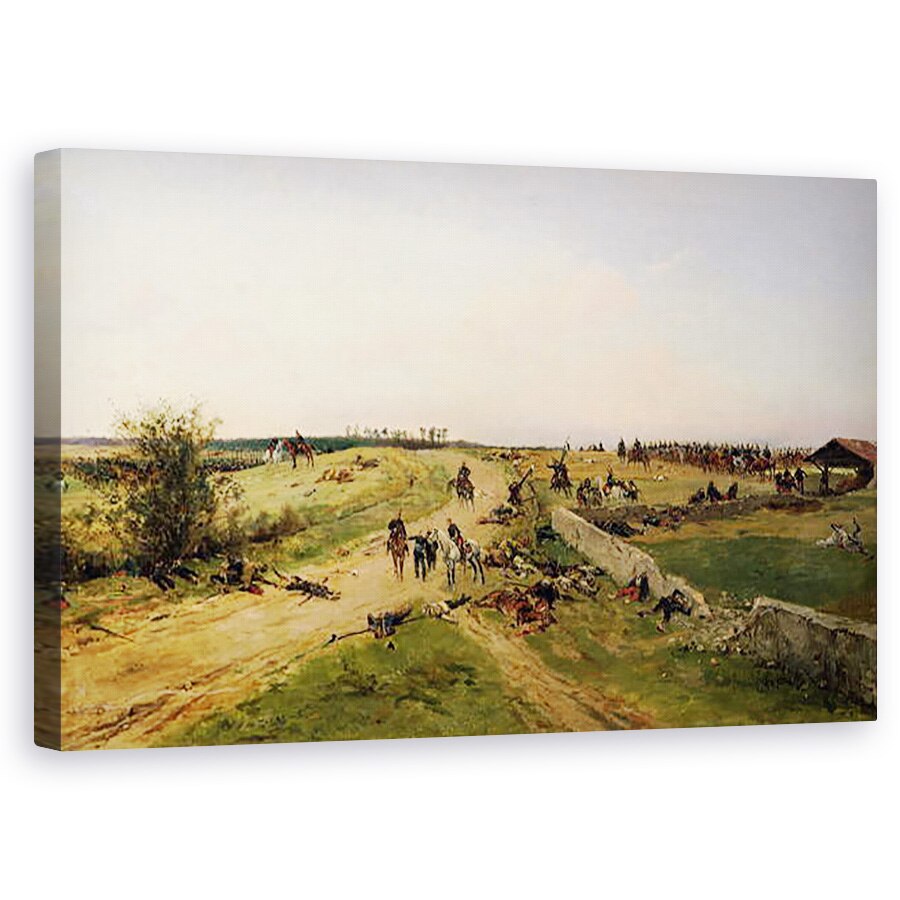 Tablou canvas - Alphonse Marie de Neuville - Scena din razboiul franco-prusac , 50 x 80 cm