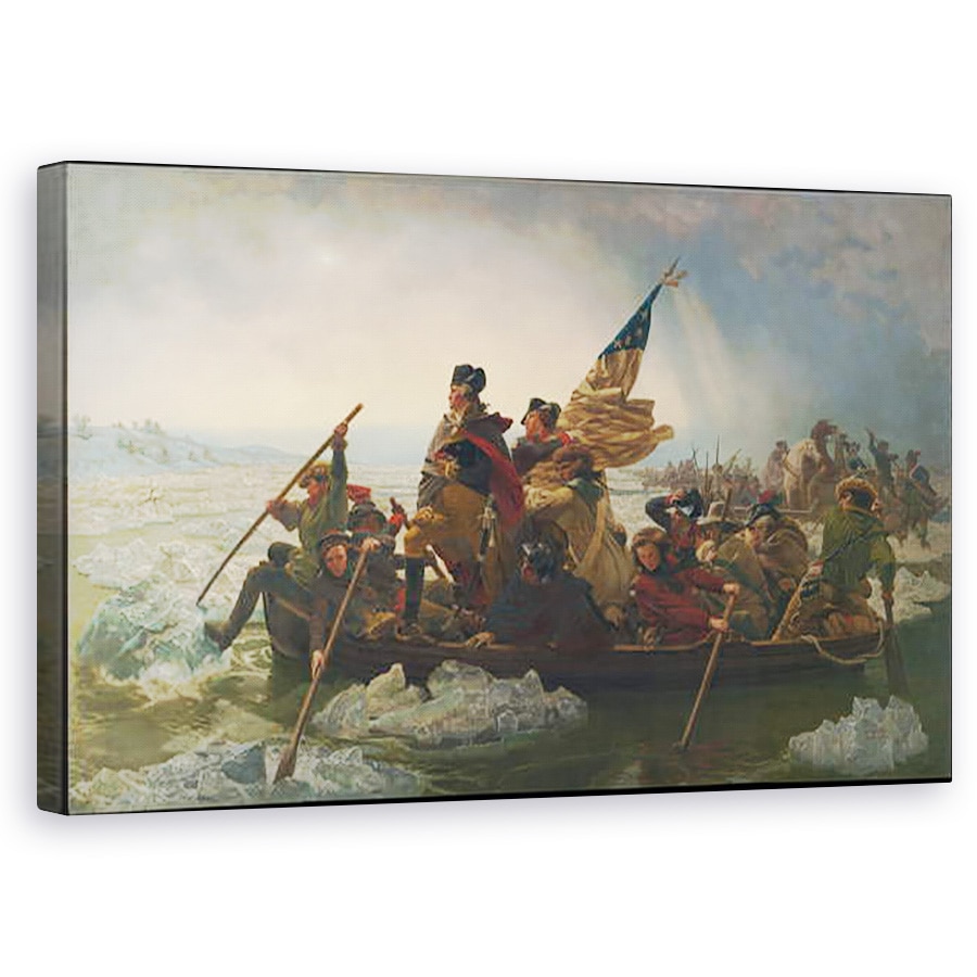 Tablou canvas - Emanuel Gottlieb Leutze - Washington traversand raul Delaware, 25 decembrie 1776, 60 x 100 cm