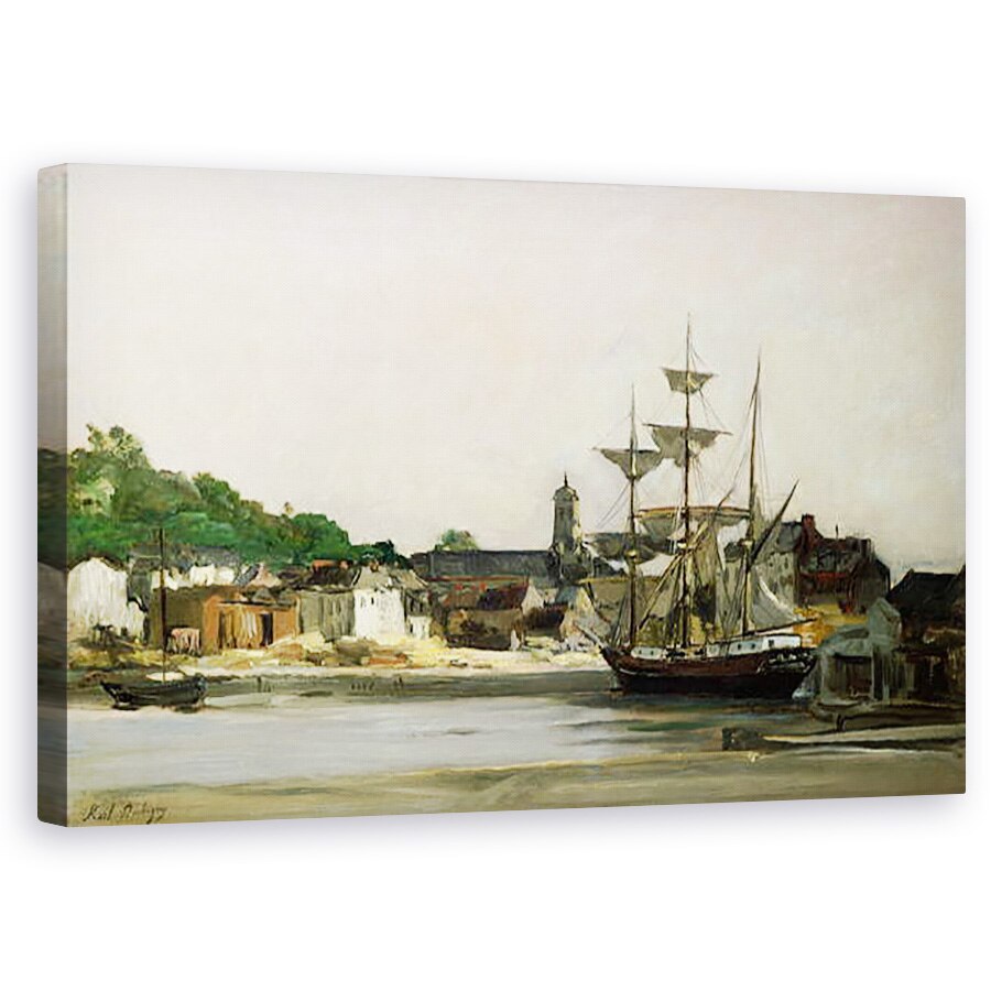 Tablou canvas - Karl Pierre Daubigny - Portul din Honfleur , 60 x 100 cm
