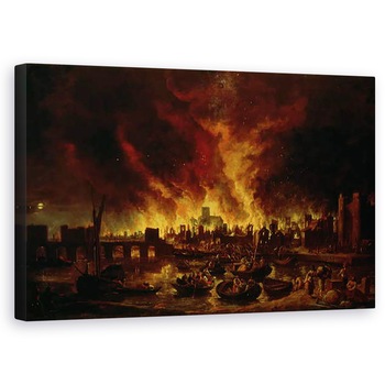 Tablou canvas - Lieve Verschuier - Marele Incendiu al Londrei in 1666 , 50 x 80 cm Tablou canvas - Lieve Verschuier - Marele Incendiu al Londrei in 1666 , 50 x 80 cm