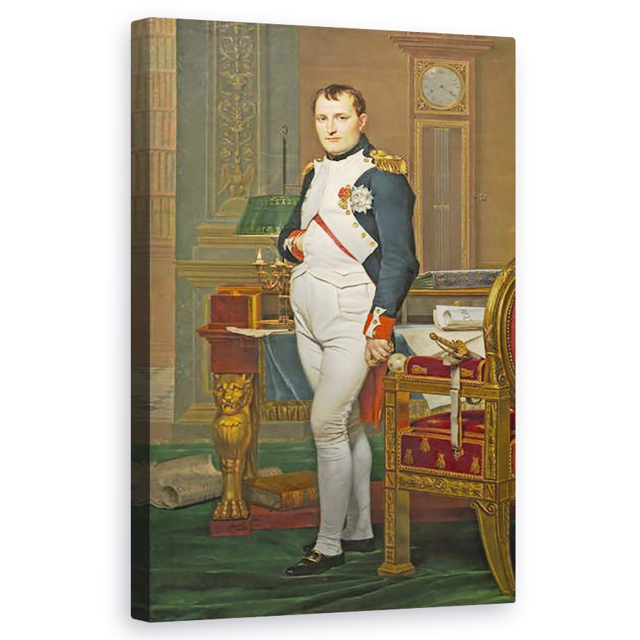 Tablou canvas - Jacques Louis David - imparatul Napoleon in studiul sau la Tuileries, 60 x 100 cm