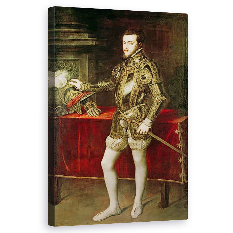 Tablou canvas - Titian - Regele Filip al II-lea 1527-98 1550 , 60 x 100 cm