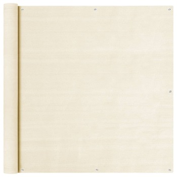 Paravan pentru balcon, vidaXL, Polietilena HDPE, 160 g/m², 120 x 400 cm, Crem Paravan pentru balcon, vidaXL, Polietilena HDPE, 160 g/m², 120 x 400 cm, Crem