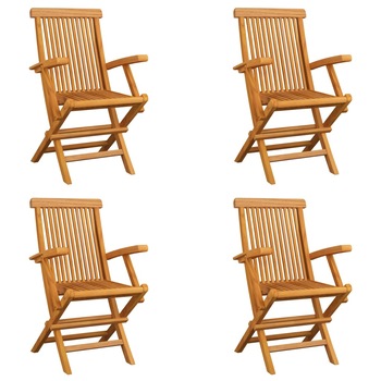 Set Scaune de gradina pliabile, 4 buc, lemn masiv de tec 3065528 Set Scaune de gradina pliabile, 4 buc, lemn masiv de tec 3065528