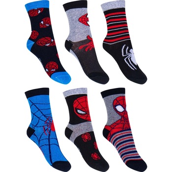 Set 6 sosete, baieti, Spiderman, Multicolor Set 6 sosete, baieti, Spiderman, Multicolor