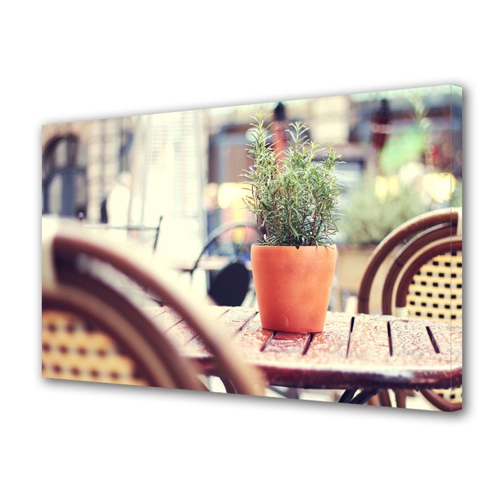 Tablou Canvas Cafenea in oras, 50 x 70 cm