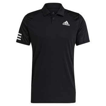 Tricou adidas Tennis Club 3-Stripes Polo, Negru Tricou adidas Tennis Club 3-Stripes Polo, Negru