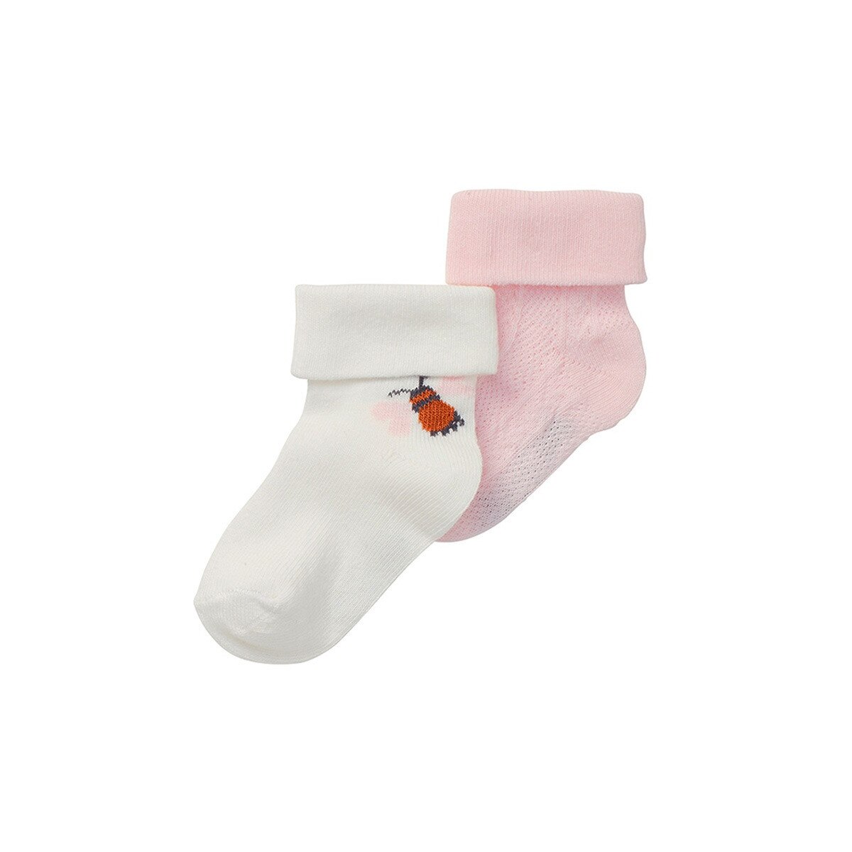 Set 2 perechi sosete bebe, Noppies, bumbac organic, Mandeville, roz