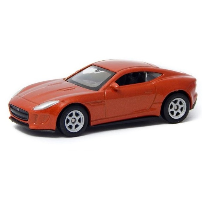 Количка WELLY NEX, Jaguar, F-Tupe, Coupe, Колекционерска, метален модел, мащаб 1:64, Оранжев