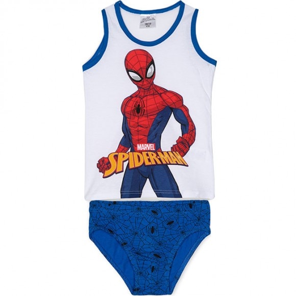Set maieu/chiloti Spiderman, Albastru