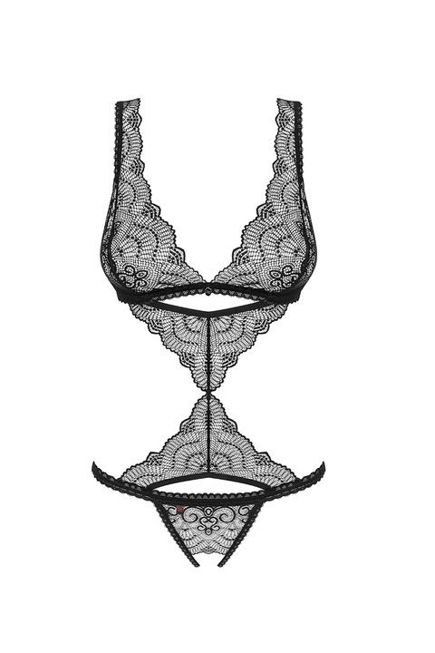 Body Obsessive Firella, Poliamida/Elastan, Negru