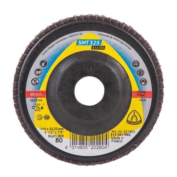 Disc Lamelar Klingspor Smt 325 Extra Gew P40, 115x22 mm, pentru Otel Disc Lamelar Klingspor Smt 325 Extra Gew P40, 115x22 mm, pentru Otel