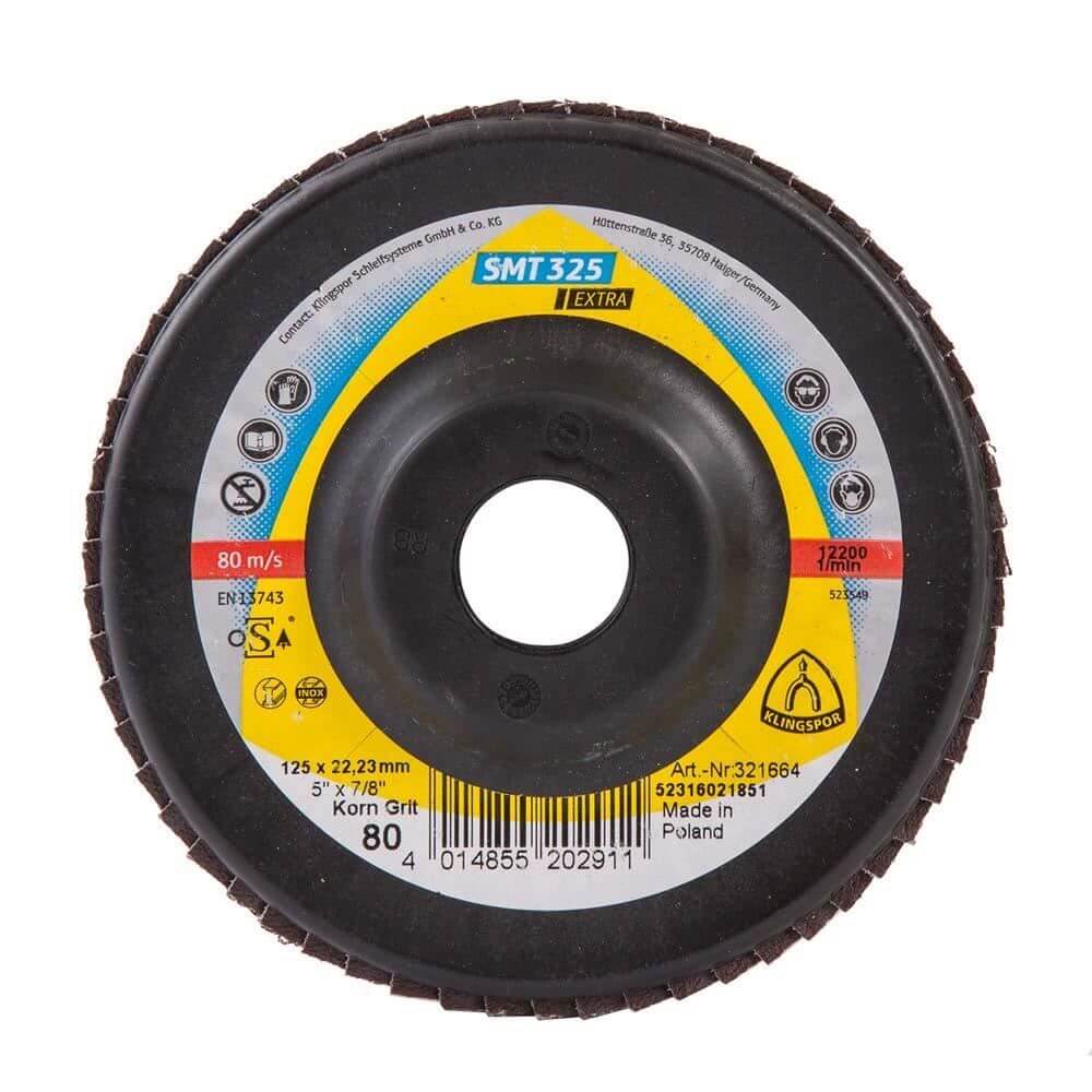 Disc Lamelar Klingspor Smt 325 Extra Gew P80, 125x22 mm, pentru Otel