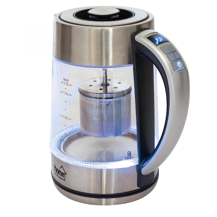 HOME HG TF 17 Elektromos teafőző vízforraló termosztáttal, 1,7 literes víztartállyal, 2200 W