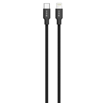 Cablu Devia Pheez Series Type-C la Lightning, 1m, Negru Cablu Devia Pheez Series Type-C la Lightning, 1m, Negru