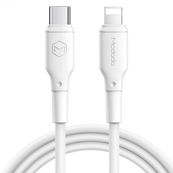 Cablu Mcdodo White Series Type-C la Lightning, White, 2A, 1.2m, PD Cablu Mcdodo White Series Type-C la Lightning, White, 2A, 1.2m, PD